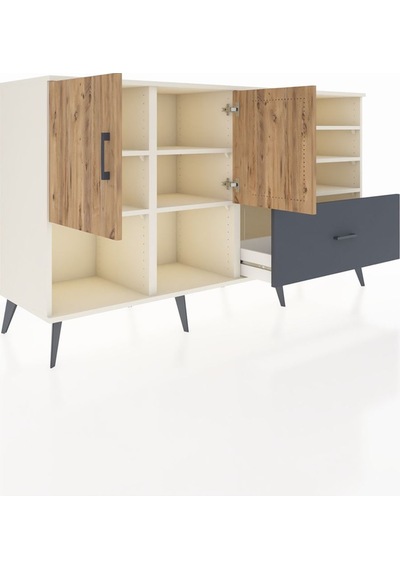 Kronos Konsol 7 Raflı Tek Çekmeceli 2 Kapaklı 176x59x99 Aytaşı-ça Aytaşı-çam/antrasit Kronos Konsol 7 Raflı Tek Çekmeceli 2 Kapaklı 176x59x99 Aytaşı-ça Aytaşı-çam/antrasit