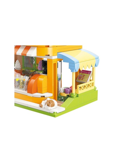 Kp28017 Keeppley Lovely Street - Bsh Kitten Juice Bar 315 Parça Yapım Seti