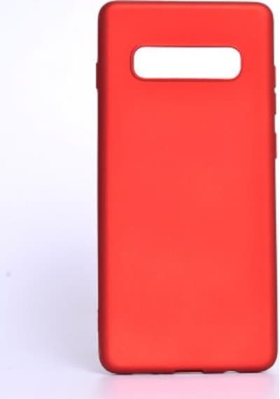 Samsung Galaxy Uyumlu S10 Plus Kılıf Esnek Premier Silikon Kapak Kirmizi