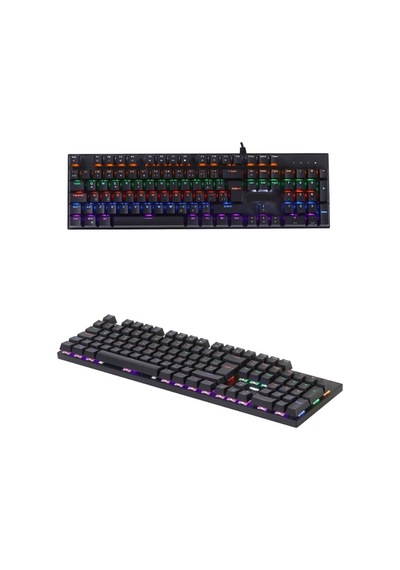 Tk-05 Mekanik Oyuncu Klavyesi Rgb Işıklı Blue Switch Kablolu Klavye 9 Led Mod Gaming Keyboard