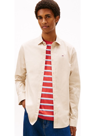 Tommy Hilfiger Tjm Original Stretch Bej Erkek Gömlek-15650