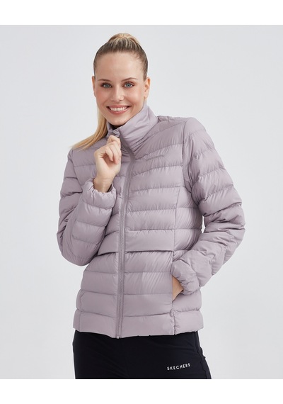 Skechers W Outerwear Pop Up Detailed Padded Jacket Kadın Foggy Lilac Mont S231240-506 Pembe