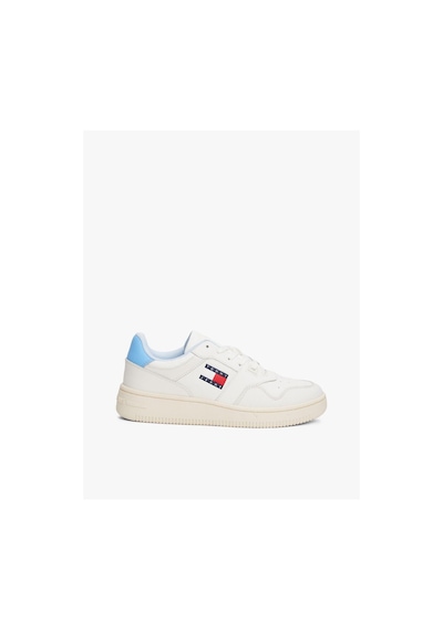 Tommy Hilfiger Kadın Retro Deri Basketbol Ayakkabısı-6101 Sugarplum Blue