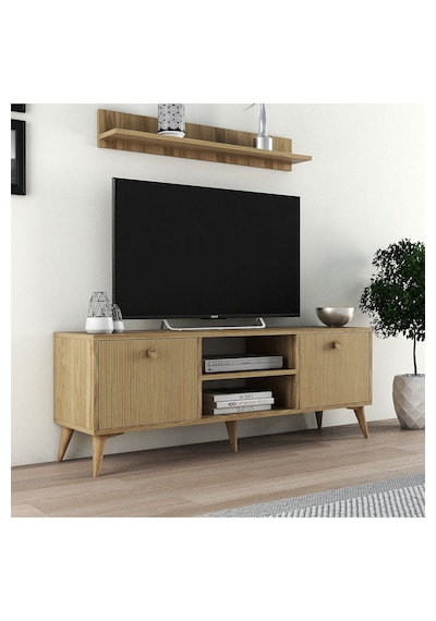 Ferniso Mobilya 138 Cm Tv Ünitesi Alba Çizgili Kapak