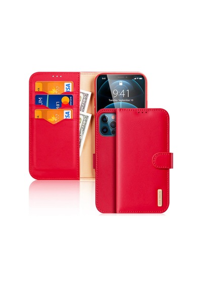 Dux Ducis Apple Uyumlu iPhone 12 Pro Max Kilif Miknatisli Cüzdanli Deri Kilif 225521777 - Renk / Mavi