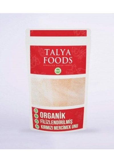 Talya Foods Organik Filizlendirilmiş Kırmızı Mercimek Unu 500 Gr