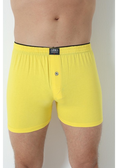 Arma Yıldız 6'lı Paket Sarı Erkek Penye Havlu Bel Boxer %100 Pamuk-sarı