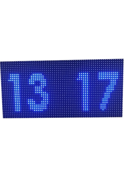 Mavi Dijital Led Saat Kasa Ölçüsü: 16x32 Cm