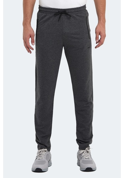 Slazenger Ones In Erkek Fermuar Cepli Koyu Gri Eşofman Altı Koyu Gri