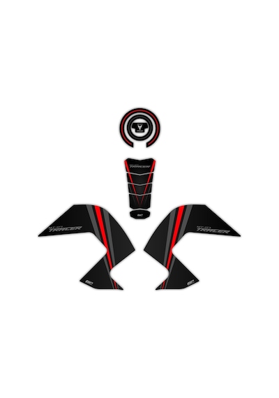 GP Kompozit Yamaha MT-07 Tracer 2016-2019 Uyumlu Tank Pad Seti Kırmızı