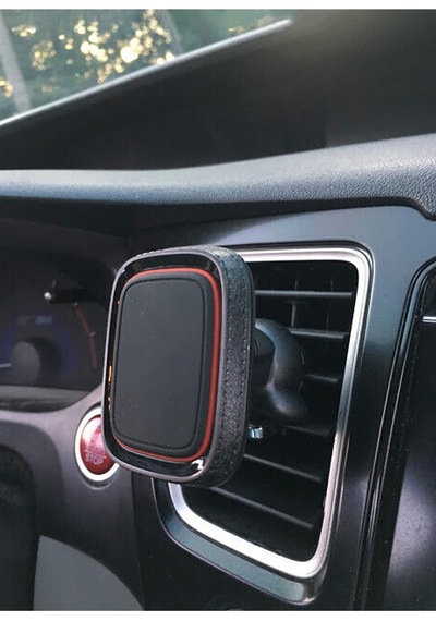 Thentech Klima Menfezine Takılabilen Oynar Başlıklı Mıknatıslı Telefon Tutucu Siyah