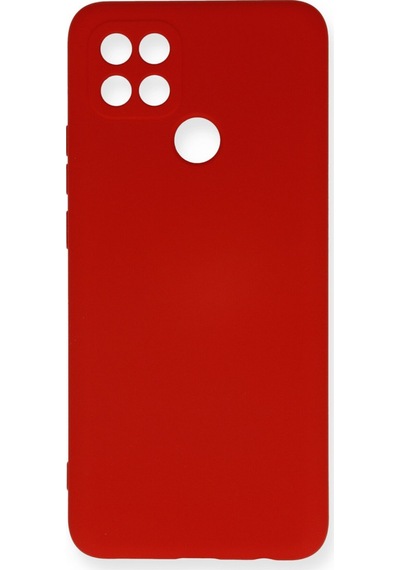 Oppo A15 Uyumlu Kılıf Nano İçi Kadife Silikon - Kırmızı