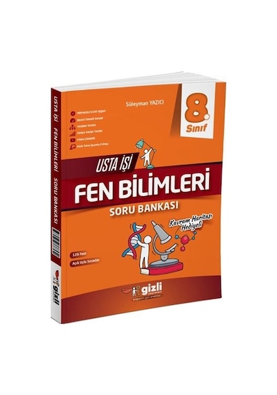 Gizli Yayınları 2025 8. Sınıf Fen Bilimleri Usta İşi Soru Bankası + Kavram Haritası