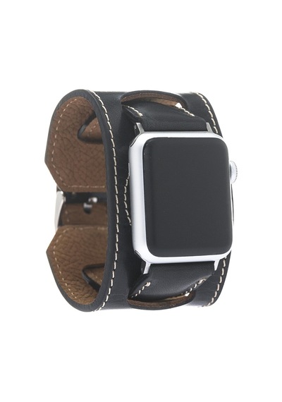 Bouletta Apple Uyumlu  Watch Deri Kordon 38-40-41 MM Cuff Siyah (443083354)