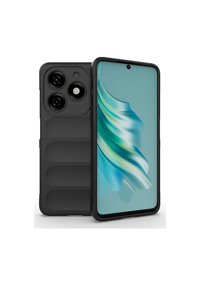 Zore Tecno Spark 20c Kılıf Esnek Tpu Oyuklu Arka Yüzey Tasarımlı Nvth Etnik Silikon Kapak - Siyah