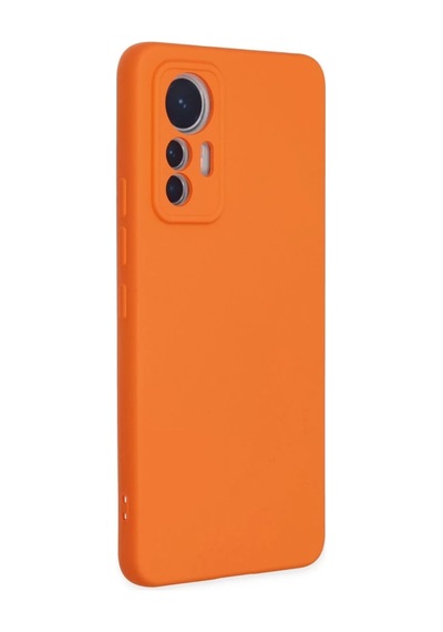 Xiaomi Mi 12 Lite Uyumlu Kılıf Nano İçi Kadife Silikon - Turuncu