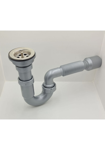 Donau Lavabo Eviye Sifonu S Tipi Körüklü Ø40 - 50 Mm Çıkışlı