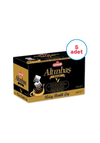 Çaykur Altınbaş Klasik Siyah Demlik Poşet Çay 5'li 40 x 5 G