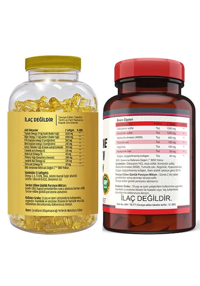 Flx Omega 3-6-9 Balık Yağı 180 Softgel & Nevfix Glucosamine Chond