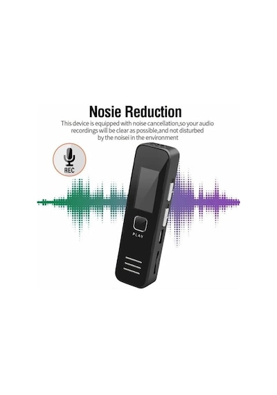 Dijital Ekranlı 32 Gb Ses Kayıt Cihazı Mp3 Çalar 350 Saat Kayıt