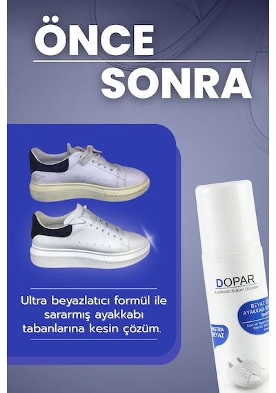 Dopar Sport White Beyaz Spor Deri ve Kumaş Ayakkabı Boyası 75 ML Beyaz