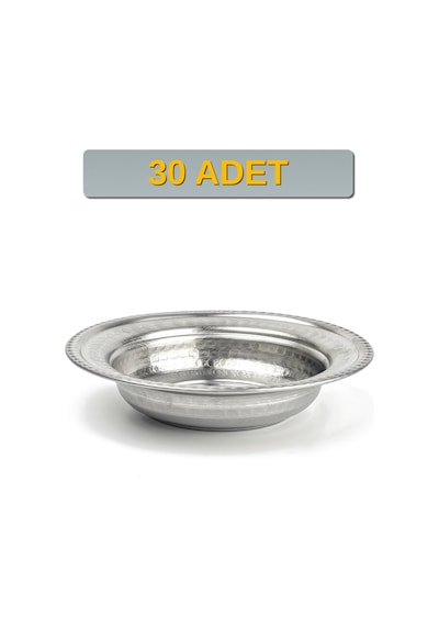 Binbir Trend 14 Cm Yanaklı Krom Çelik Çerez Ve Kahvaltılık Kasesi 160 Ml Meze, Bal-kaymak Kasesi -kase1410 30 Adet