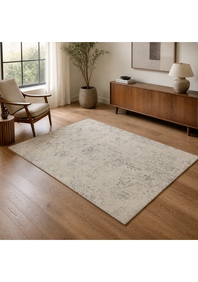 Kartela Halı Sina Halı Jüt Taban Dokuma Halı Açık Gri - 60 X 90 Cm