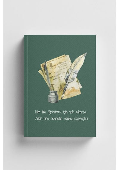 Kim İlim Öğrenmek İçin Yola Çıkarsa İslami Defter Ayet-hadisli Çok Renkli