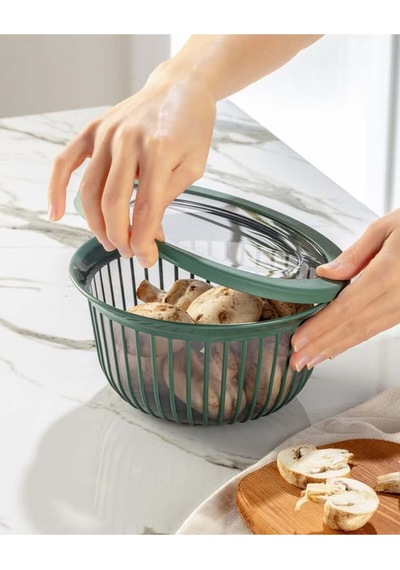 Linea 3 Adet 3 Litre Yuvarlak Sızdırmaz Çerez & Meyve & Bakliyat Saklama Kabı Yeşil Yeşil