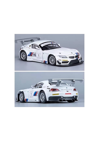 1:24 Ölçek Bmw Z4 Gt3 Diecast Model Araba Açılan Kapılar Bmw Z4 Beyaz