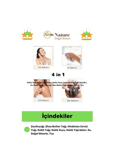 Sabun %100 Doğal Güzel Kokulu El Yüz Saç Cilt Vücut Orijinal Kekik Sabunu 120g - 4 Adet Karışık