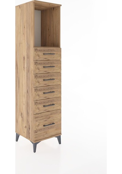 Hyperion Dolap Tek Raflı 6 Çekmeceli 44x44x182 Çam-çam Çam Hyperion Dolap Tek Raflı 6 Çekmeceli 44x44x182 Çam-çam Çam