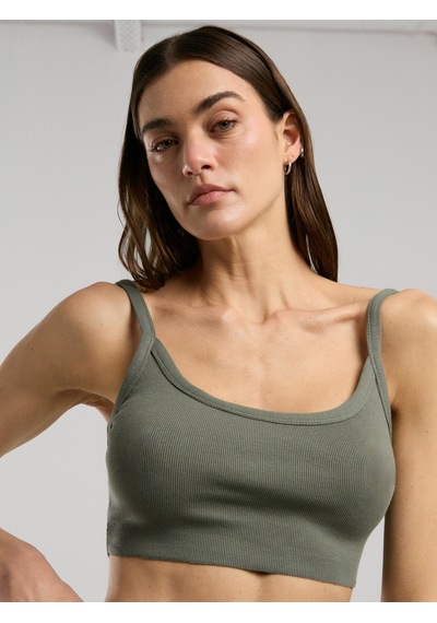 Everlast Ever Relaxed Rib Haki Kadın Atlet Büstiyer Haki