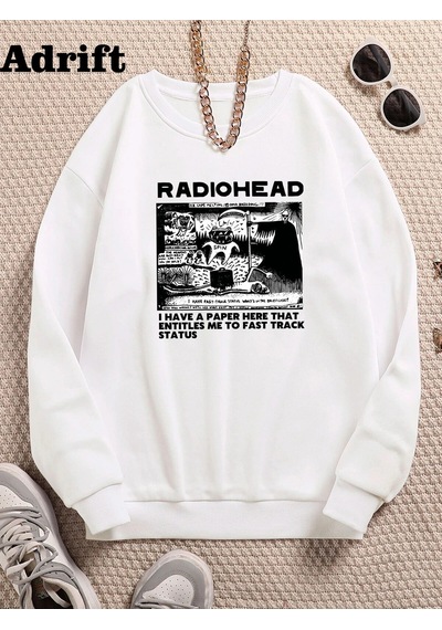 Startmore Adrift Radiohead Köstebek Sokak Trend Tasarım Harajuku/gotik Beyaz Beyaz