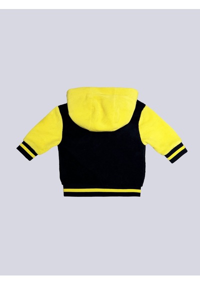 Fenerbahçe Sarı Lacivert Aplike Cepli Bebek Sweatshirt Lacıvert-sarı