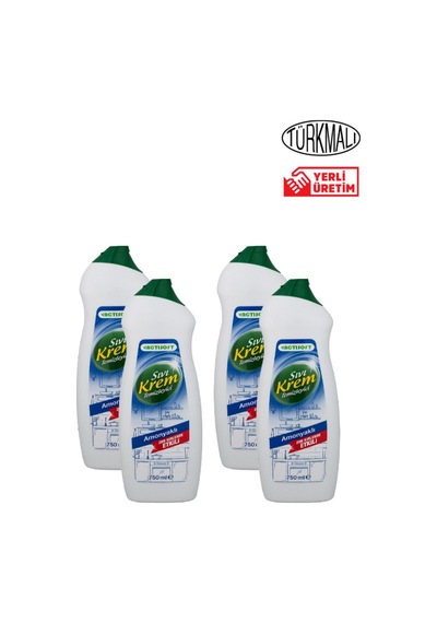 Amonyaklı Sıvı Krem Yüzey Temizleyici 750ml X 4 Adet 4'lü Set