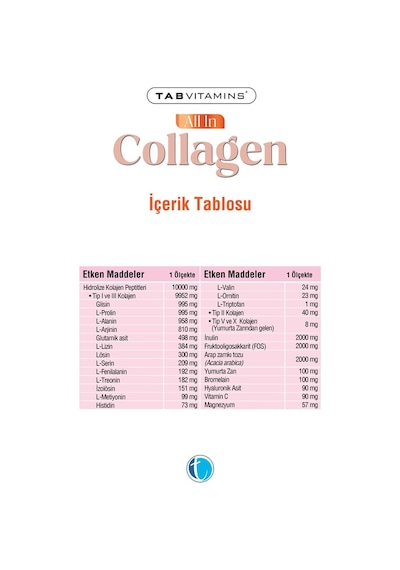 Tabvitamins All In Collagen 30 Servis