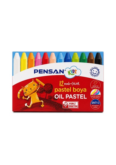 Pensan Kidz 4 Lü Boyama Seti 12 Renk Keçeli Kalem Pastel Sulu Boya Kuru Boya Okul Seti Çok Renkli