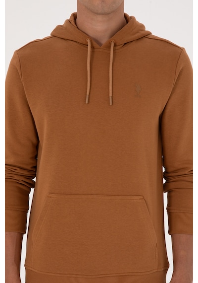 U.S. Polo Assn. Erkek Regular Fit Kapüşonlu Camel Basic Sweatshirt 50313720-VR233