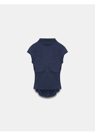 Dilvin 33211 Bra-free Büzgü Detaylı Top K.lacivert