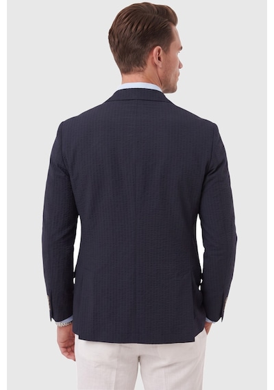 Rizzup Erkek Slim Fit Likralı Lacivert Blazer Ceket Gofre Dokulu Esnek Çift Düğmeli Spor Ceket 2600813 Rizzup Erkek Slim Fit Likralı Lacivert Blazer Ceket Gofre Dokulu Esnek Çift Düğmeli Spor Ceket 2600813