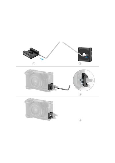 Smallrig 5032 Anti-twist Metal Ayak Montaj Desteği 2 Adet