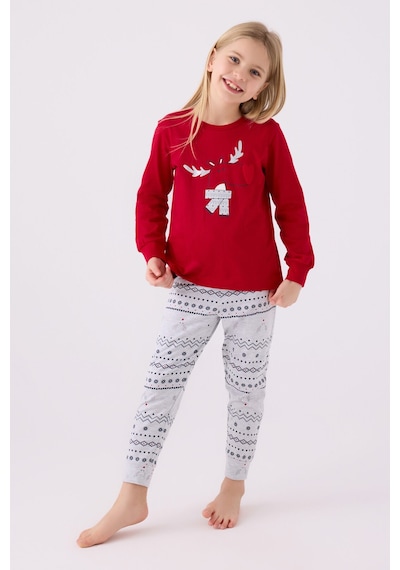 Arnetta Kız Çocuk Kırmızı Pijama Takımı Ar3052-c-v1 Kırmızı