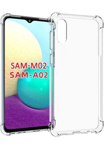 Sm Galaxy Uyumlu A02 - M02 Anti-drop Shockproof Darbe Emici Silikon Kılıf- 5775 Şeffaf