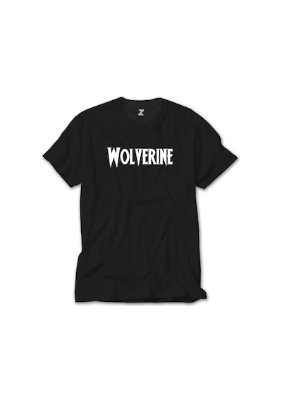 Wolverine Text White Siyah Tişört Siyah