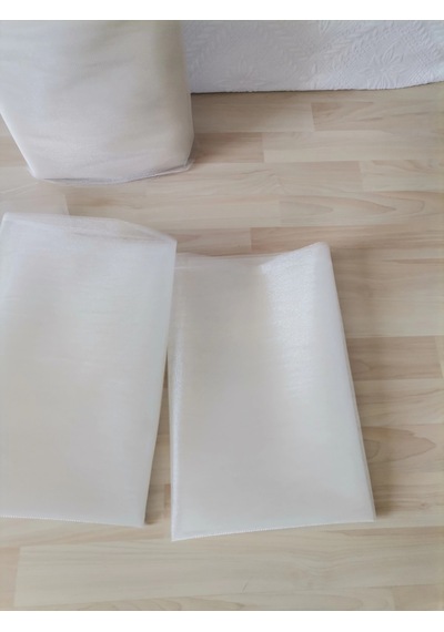5 Adet Ekru 100x300 Kristal Tül Düğün Bohça Süsü Nikah Bohça Süsü Nişan Bohça Süsleme Tülü