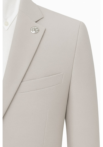 Plus Scorpion Erkek Açık Gri Blazer Ceket Slim Fit, Şık Ve Hafif Kumaş, Tek Düğmeli Açık Gri