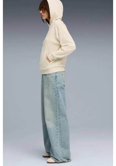 Puma Ess Elevated Velour Kadın Sweatshirt Bej