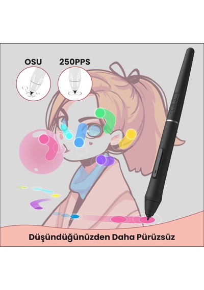 Veikk Vk640 6x4" 6 Kısayol Tuşlu Grafik Tablet+kalem Sku: Smgstkf75946ec4c