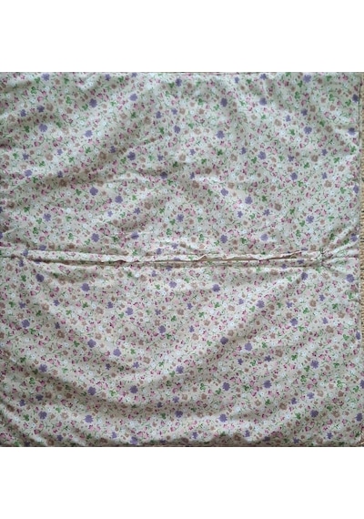 Poplin Pamuklu Kırkyama Patchwork Dekoratif Kırlent Kılıfı 45x45 Cm Açık Yeşil